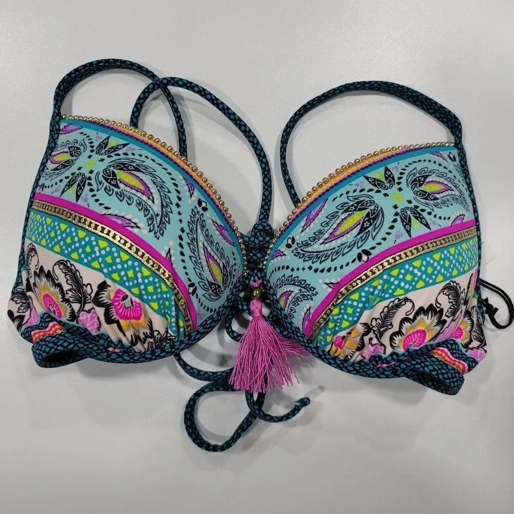 Shade & Shore Bikini Top Gold Beads - Picture 5 of 8